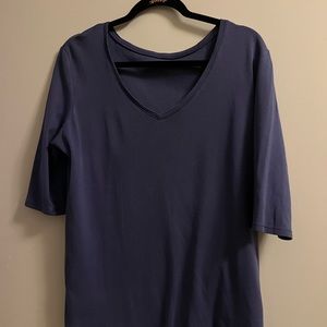 Eileen Fisher Blue V-Top